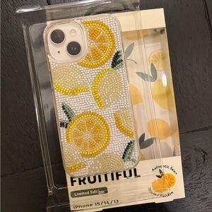 MVMT Lemon Lemons Fruitiful Spring Summer Beaded iPhone 13 14 15 Case Brand New